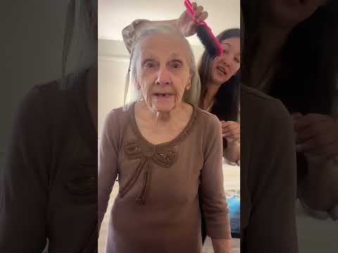 Tried a new hairstyle this morning let us know what you think in the comments!#grandma #familyfun