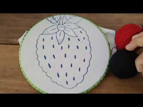 Bordado Fantasía Fresa | Comenzando a bordar bonitas frutas