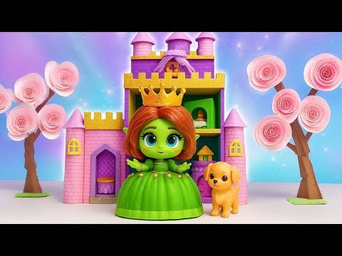 Da Bambola ➡️ a Principessa Fiona! 💚 Trasformazione Fai-da-te, Castello Di Cartone & Mini Mobili