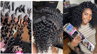 #590. TIME SAVER!!!! SPLITTED AND DIVIDED HUMAN HAIR; JANET COLLECTION, EZ SPLIT BOHO STYLE,