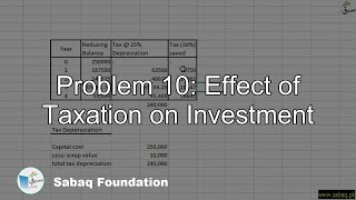 Problem 10: Effect of Taxation on Investment