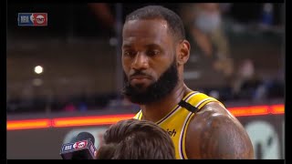 Lebron James Postgame Interview Clippers vs Lakers July 30 2020