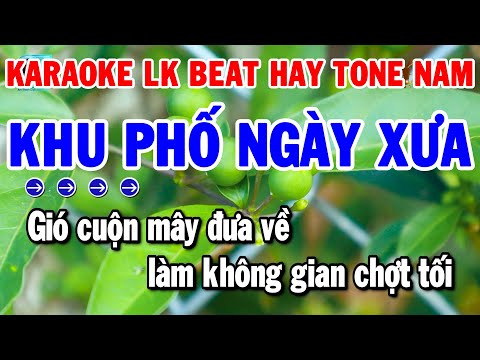 Karaoke Liên Khúc Nhạc Sống Tone Nam Bolero Beat Hay | Khu Phố Ngày Xưa – Vạn Lối Sầu | Thanh Hải