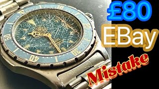 I accidentally damaged this rare moondust dial. NOW WHAT?  Tag Heuer 2000 series restoration 