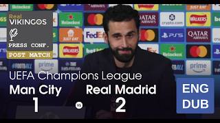 Victory ! - Man City 1 (1) - 2 (5) Real Madrid - English Dub UCL Round of 16 Post-Match Press 2026