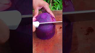open a fresh purple coconut