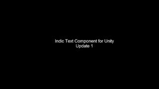 IndicText for unity : Update 1
