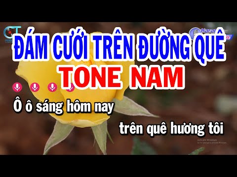 Karaoke Đám Cưới Trên Đường Quê Tone Nam ( Dm ) Nhạc Sống Đồng Sen