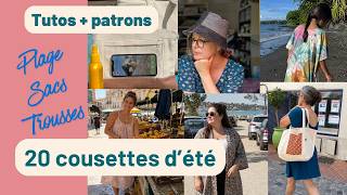 Projets Couture Été : 20 cousettes pour la plage, les sacs et les trousses ☀️