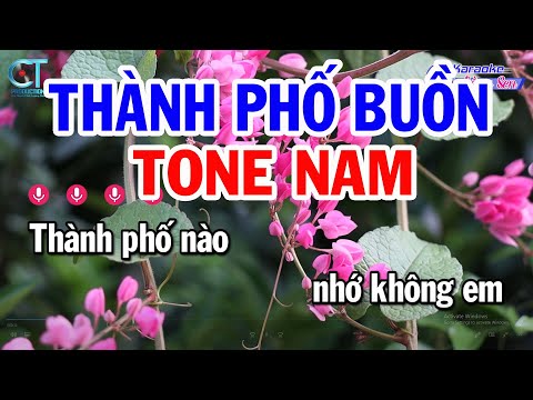 Karaoke Thành Phố Buồn Tone Nam Em || Nhạc Sống Phối Mới || Karaoke Đồng Sen