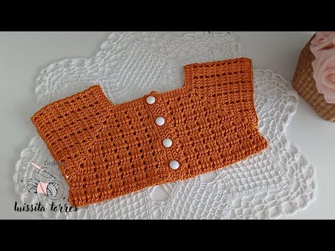 Hermoso Patrón Tejido a Crochet para bebé Paso a Paso Fácil y Rápido de hacer Canesú con detalles
