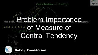 Problem-Importance of Measure of Central Tendency