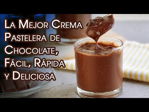 La Mejor Crema Pastelera de Chocolate, Fácil, Rápida y Deliciosa