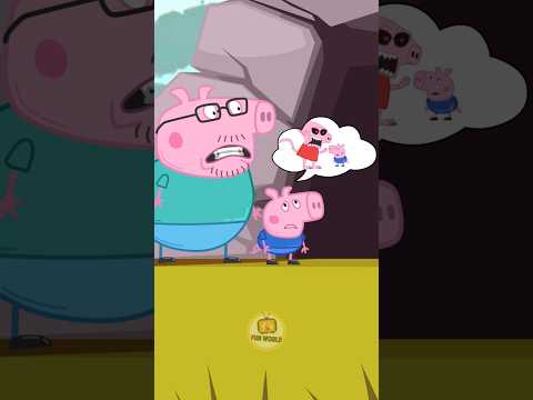 Daddy and George Pig Find a Secret Cave #animationmeme #funnycartoon #peppapigparody #peppapig