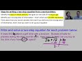 Writing Equations from Word Problems
