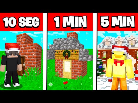 NOOB VS PRO: CONSTRUIR CASA DE NATAL EM 10 SEGUNDOS VS 1 MINUTO VS 5 MINUTOS