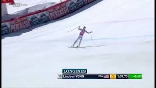 Lindsey Vonn wins Supr-G (Meribel 2015)