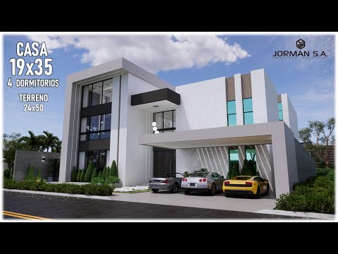 Modern House Design with 4 Bedrooms Family Home | 19x35m 2.5 Storey | Jorman HomeDesigns