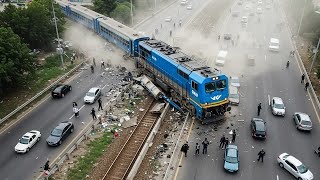 كارثة تحدث مرة كل مليون.! مشاهد صادمة لحوادث قطارات التقطتها الكاميرات بالصدفة!