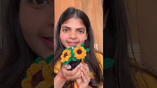 pipe cleaner se sunflower 🌻 bnai 😱#viral #viralvideo