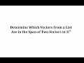 Understanding Vector Spaces and Linear Combinations