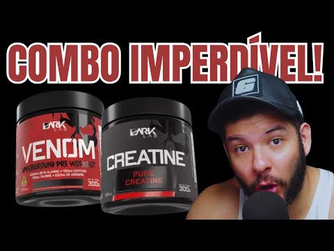 KIT CREATINA 600G + PRÉ-TREINO VENOM (Dark Lab) COM O MELHOR PREÇO!