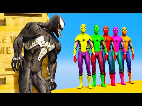 GTA 5 Epic Spider-Man Saves Team Spiderman From Venom ep.146