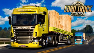 VIAGEM EM DUPLA PUXANDO 15 TONELADAS EM MINAS GERAIS! - EURO TRUCK SIMULATOR 2 + G920
