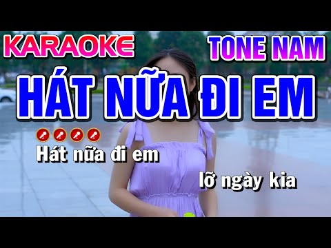 Hát Nữa Đi Em Karaoke Bolero Nhạc Sống Tone Nam | Bến Tình Karaoke