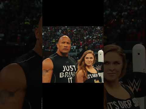 Don't Think That if you Are a Girl You Can Do Anything 😡 #wwe#therock#rondarousey #wweshorts#shorts