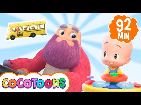 As rodas do ônibus 🚌e mais musicas infantis de Cleo e Cuquin 🎶 Cocotoons Brasil