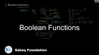 Boolean Functions