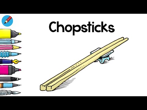 How to Draw chopsticks Real Easy