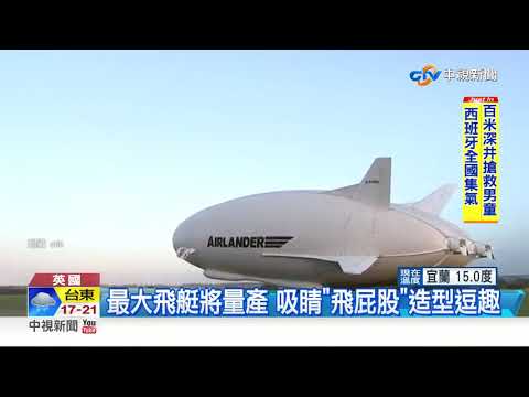 航空迷注意! 最大飛艇量產最長可航行5天│中視新聞20190121 - YouTube