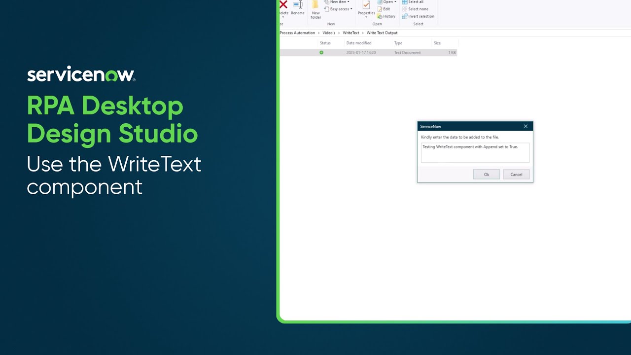 How to use the WriteText component