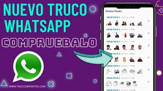 🤩🤩NUEVO TRUCO PARA WHATSAPP (NUEVOS STICKERS)🤩🤩