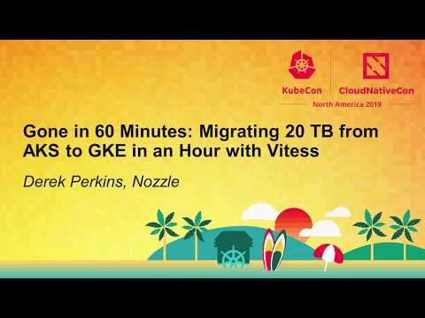 Gone in 60 Minutes: Migrating 20 TB from AKS to GKE in an Hour with Vitess - Derek Perkins, Nozzle