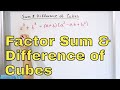 Factoring Cubes and Special Cases
