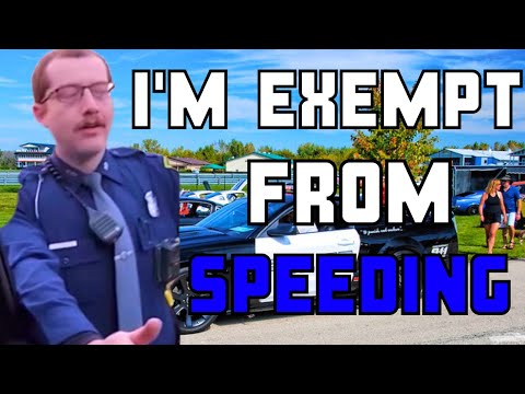 Crazy Cop Gets Caught Speeding Then Says He's Allowed To...