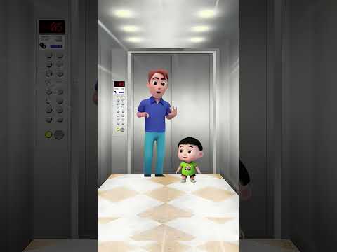 naik lift #kartun #dubbing #animasi #animasulucu #ayah #dad #lift