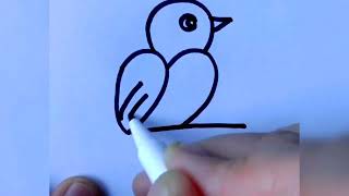 رسم سهل /كيفية تحويل الأرقام إلى رسم عصفور/ Easy Drawing /How to Convert Numbers into a Bird Drawing