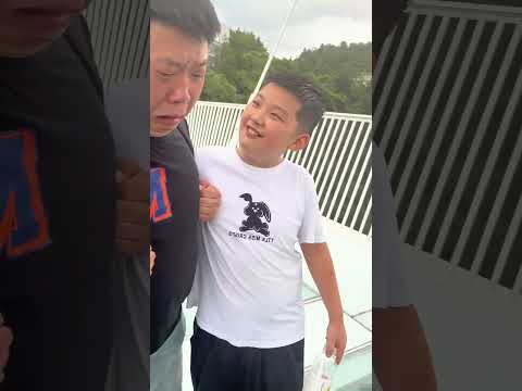 Afraid of glass bridge🤣#afraid #glass #glassbridge #youtube #foryou #funny