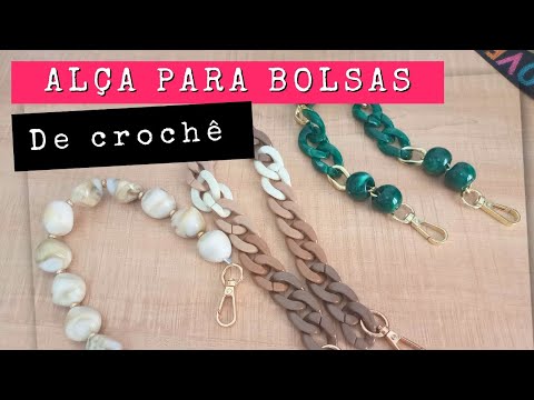 Achei essas alças com preços incríveis, vem ver! Alças para bolsas de crochê