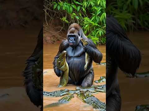 Amazing rescue of baby by gorilla