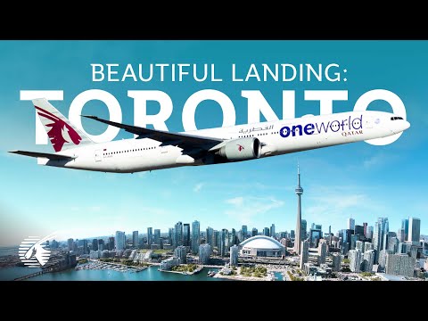 Beautiful landing in Toronto, Canada (4K)