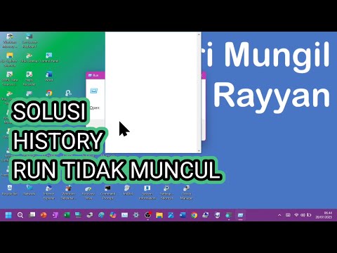 Cara Mengatasi History Run Yang Kosong (Tidak Muncul) di Laptop Windows 11