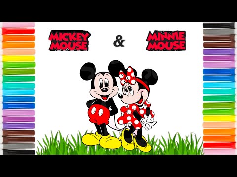 Mickey and Minnie Mouse Coloring Compilation 💕