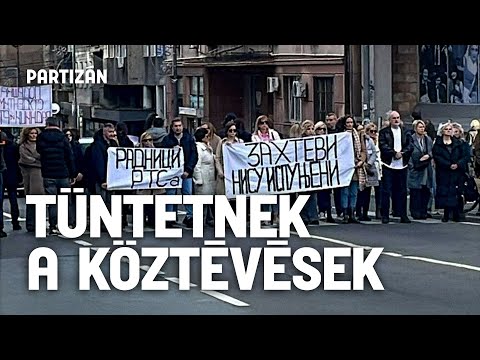 A szerb közmédiások, akik tüntetnek Vučić hatalma ellen – interjú a szakszervezeti vezetővel!