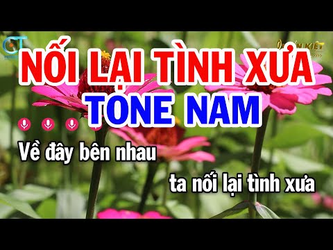 Karaoke Nối Lại Tình Xưa Tone Nam ( Fm ) Nhạc Sống Tuấn Kiệt