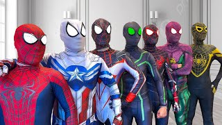 What If ALL COLOR SPIDER-MAN In 1 House? Rescue KID SPIDER MAN With SUPERHERO Power (Funny Action)
